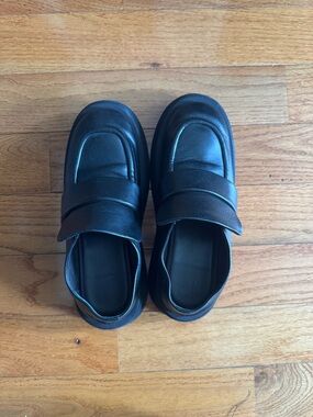 Marsell Black Leather Women’s Penny Loafers